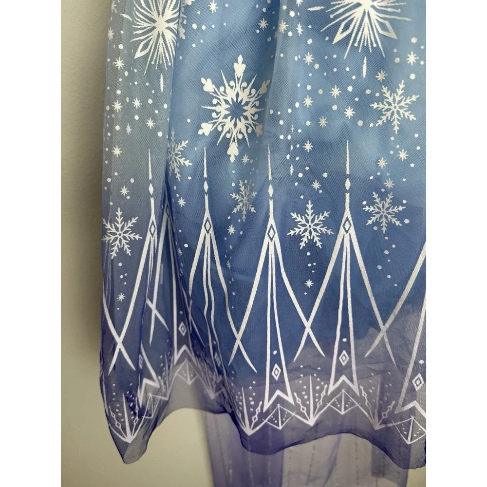 Elsa Costume Dress Girls Size 7-8 Sparkle Halloween Dress Up Princess